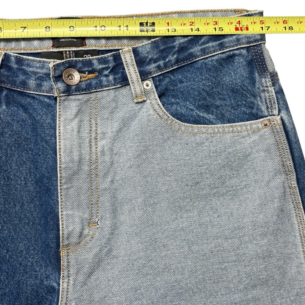 BDG Colorblock Baggy Wide Leg Jeans Mens 32x28 Cotton Hip Hop Skater *Flaw - Picture 9 of 14